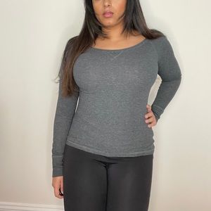 Forever21 Scoop Neck Long Sleeve Tee